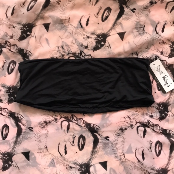 Other - NWT Black Bandeau Bikini Swim Top
